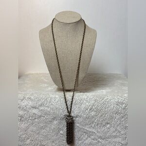 BANANA REPUBLIC - gorgeous tassel necklace. Brass chain. Size: 30” long